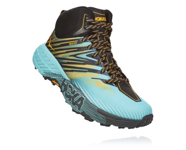 Hoka One One Speedgoat Mid GORE-TEX 2 Womens UK - Gold Trail Running Shoes - KEPCU3495